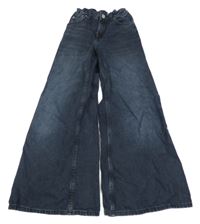 Tmavomodré wide leg rifle H&M