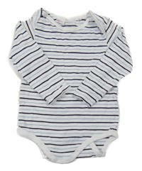 Bílo-tmavomodro-světlemodré pruhované body Lupilu 