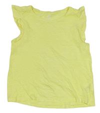 Žlté melírované tričko s volánikmi H&M