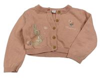 Pudrový prepínaci crop sveter s králíčkem - Peter Rabbit M&S
