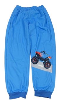 Modré tepláky s monster truckem