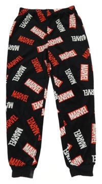Černé plyšové pyžamové kalhoty s logy - MARVEL PRIMARK