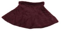 Tmavovínová chlpatá sukňa H&M