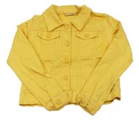 Tmavožltá tepláková rifľová bunda name it.