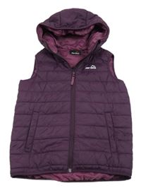 Slivková prešívaná šušťáková zateplená vesta s kapucňou Peter Storm