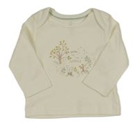 Smetanové triko se stromečkem a zvířátky Mothercare