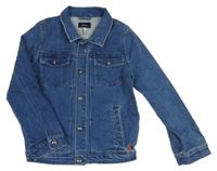 Modrá tepláková riflová bunda s límečkem joules