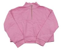 Růžová crop mikina M&S