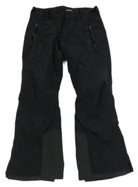 Černé šusťákové zimní oteplovačky s logom Chiemsee