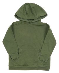 Khaki mikina s vreckom a kapucňou TEX