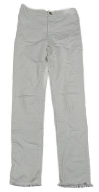 Bílé skinny rifle s děravými koleny Zara