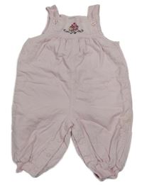 Světlerůžové manšestrové laclové podšité kalhoty s kytičkou H&M