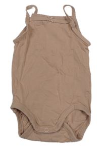 Svetlohnedé košilkové body s mašličkou H&M