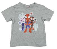 Šedé melírované tričko se Spider-many MARVEL