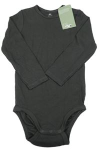 Nové - tmavosivé rebrované body H&M