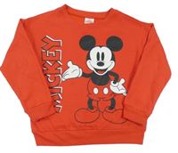 Červená mikina s Mickey Disney