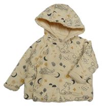 Vanilkový zateplelný kabátek se Simbou a kapucí PRIMARK
