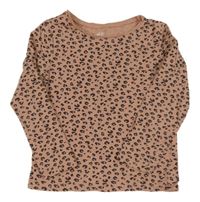 Pudrovo-čierne vzorované tričko H&M
