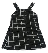 Čierno-biele kockované šaty s gombíky F&F