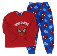 Červeno-safírové fleecové pyžamo se Spidermanem Primark