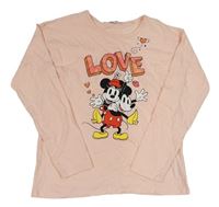 Ružové tričko s Minnie a Mickeym George