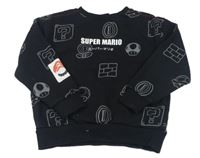 Černá mikina s obrázky - Super Mario Primark