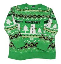 Zelený vzorovaný svetr - Minecraft George