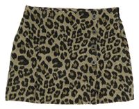 Hnedá sukňa s leopardím vzorom Next