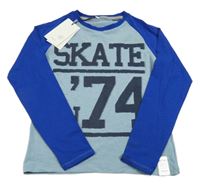 Nové - Modro-zafírové tričko s číslom Name it