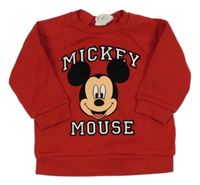 Červená mikina s Mickeym H&M
