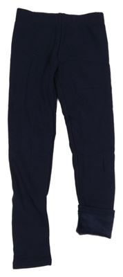 Nové - Tmavomodré zateplené legíny Dunnes