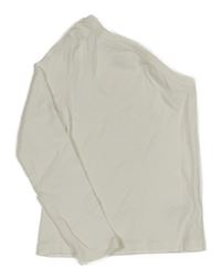 Smotanové rebrované asymetrické tričko Next