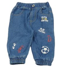 Modré cuff rifle s nápisem a míčem Shein