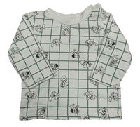 Bílo-zelené kostkované mikinotriko s dalmatiny Primark