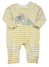 Bílo-žlutý pruhovaný overal se slony Bluezoo