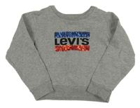 Sivá melírovaná mikina s logom s flitry Levi's