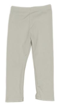 Biele rebrované legíny Shein