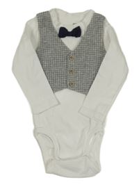 Bílé body se sakem a motýlkem H&M