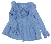 Modrá halenka s volánky Leigh Tucker