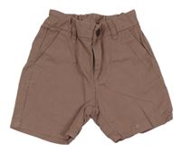 Hnědé plátěné chino kraťasy Next