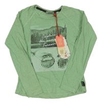 Nové - Zelené triko s potiskem Petrol Industries