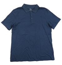 Tmavomodré polo tričko H&M