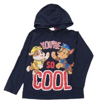 Tmavomodré triko s Paw Patrol a kapucí Nickelodeon