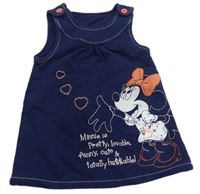 Tmavomodré teplákové na traké šaty s Minnie Disney