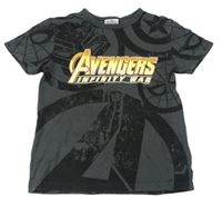 Tmavošedo-čierne vzorované tričko s Avangers Next