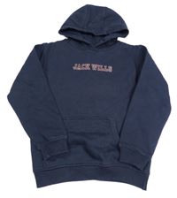 Tmavomodrá mikina s logem a kapucí Jack Wills