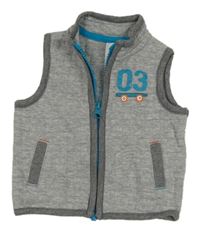 Sivá vzorovaná tepláková prepínaci vesta s číslom C&A