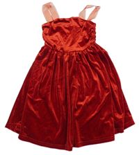 Červené sametové šaty shein