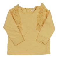 Žltá ľahká mikina s madeirou Next