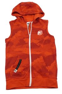 Červená vzorovaná propínací tepláková vesta s kapucí - Nerf 